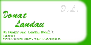 donat landau business card